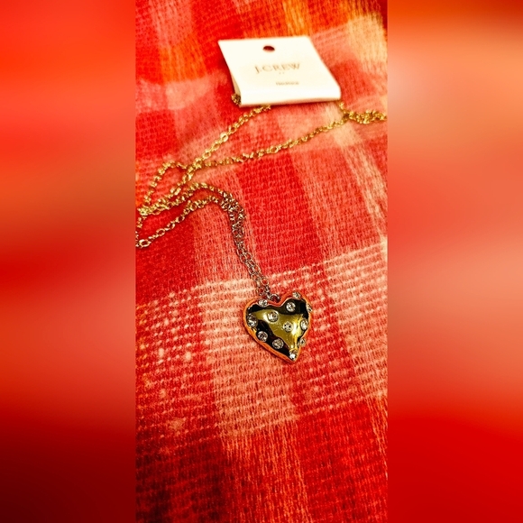 J. Crew Pave Puffy Heart Pendant Necklace - Picture 4 of 4